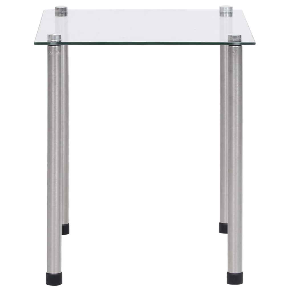 Berkfield Nesting Tables 3 pcs Transparent Tempered Glass