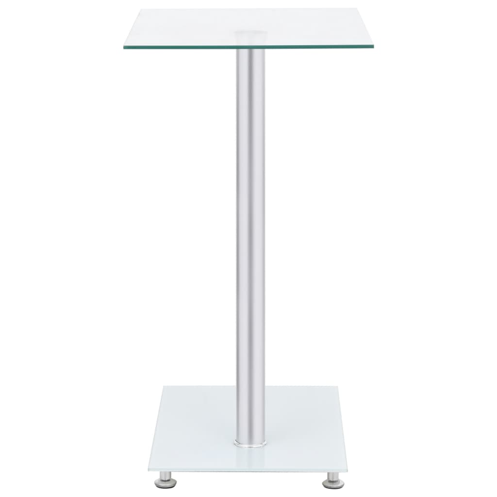 Berkfield U-Shaped Side Table Transparent 45x30x58 cm Tempered Glass