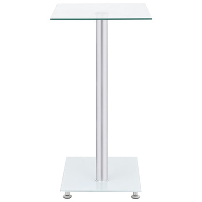 Berkfield U-Shaped Side Table Transparent 45x30x58 cm Tempered Glass