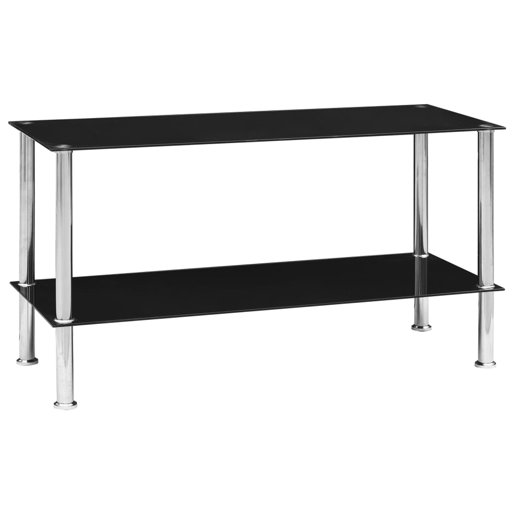 Berkfield Coffee Table Black 110x43x60 cm Tempered Glass