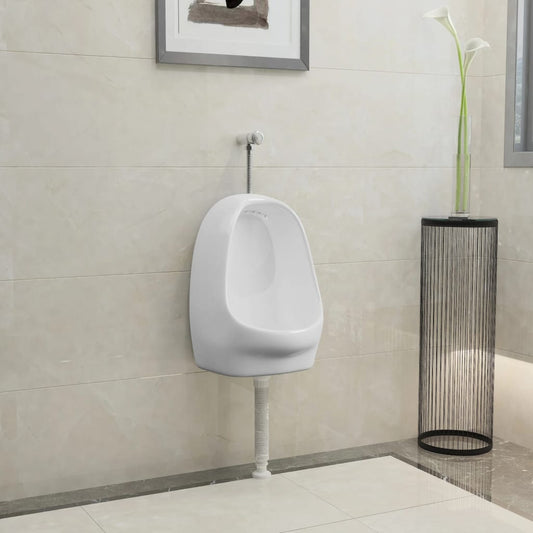 Berkfield Wall Hung Urinal with Flush Valve Ceramic White
