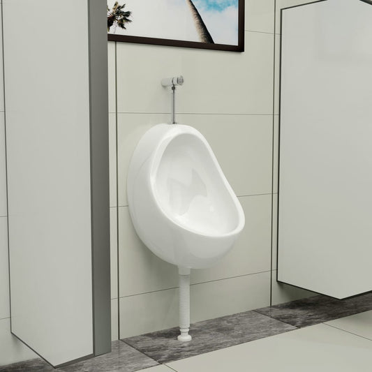 Berkfield Wall Hung Urinal with Flush Valve Ceramic White