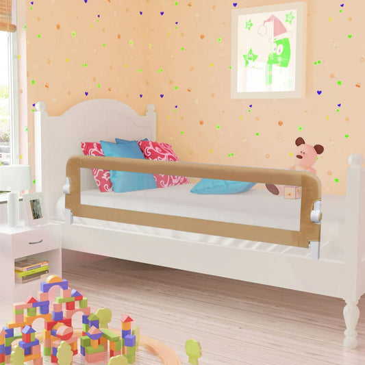 Berkfield Toddler Safety Bed Rail Taupe 150x42 cm Polyester