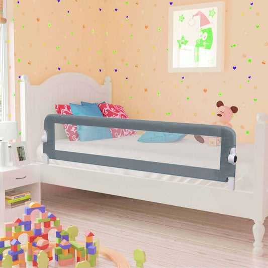 Berkfield Toddler Safety Bed Rail Grey 150x42 cm Polyester