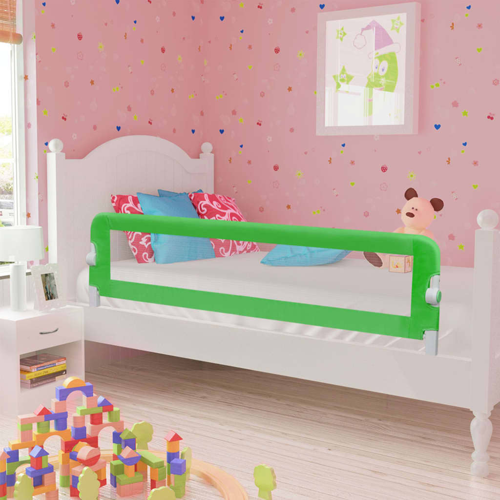 Berkfield Toddler Safety Bed Rail Green 120x42 cm Polyester