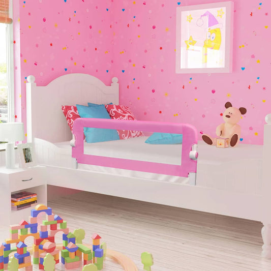 Berkfield Toddler Safety Bed Rail Pink 120x42 cm Polyester