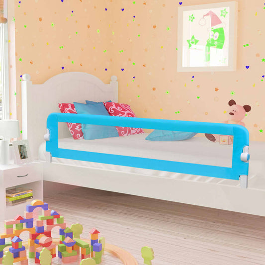 Berkfield Toddler Safety Bed Rail Blue 180x42 cm Polyester