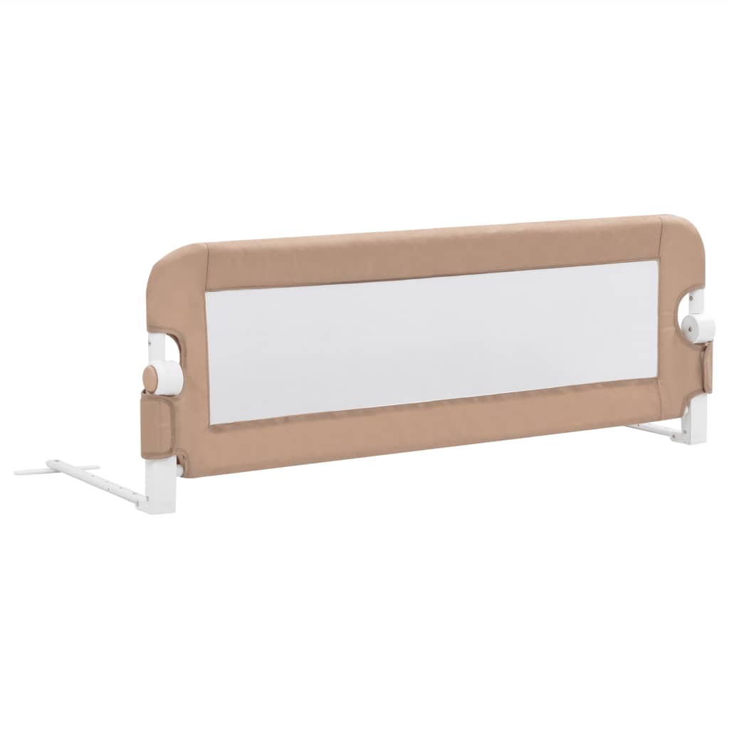 Berkfield Toddler Safety Bed Rail Taupe 120x42 cm Polyester