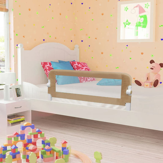 Berkfield Toddler Safety Bed Rail Taupe 120x42 cm Polyester