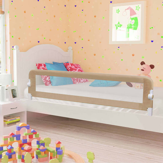 Berkfield Toddler Safety Bed Rail Taupe 180x42 cm Polyester