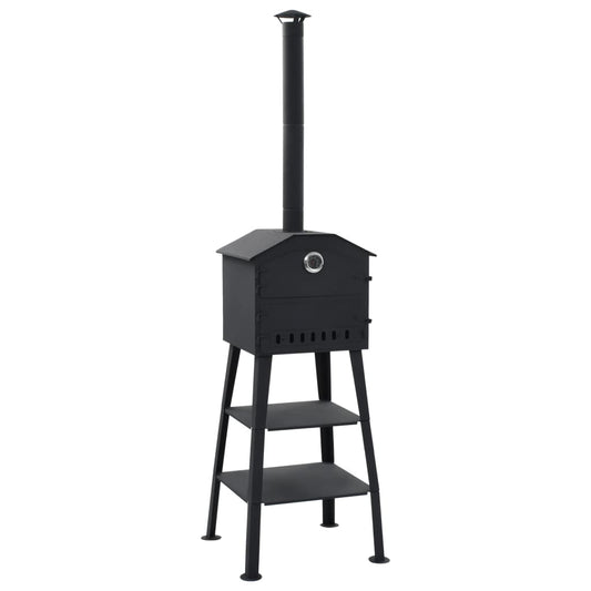 Berkfield Outdoor Pizza Oven Charcoal Fired with 2 Fireclay Stones