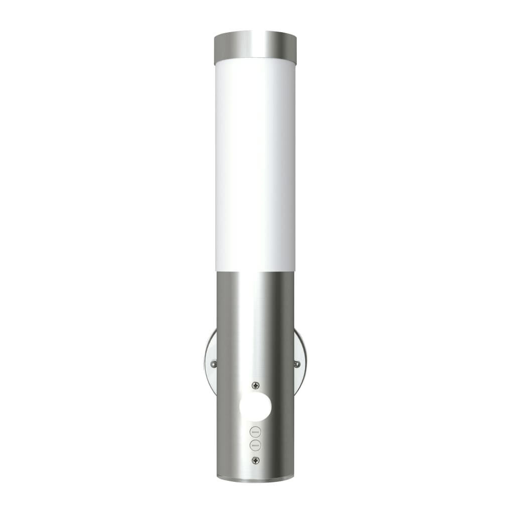 Berkfield Outdoor Wall Lamp with Motion Detector Stainless Steel