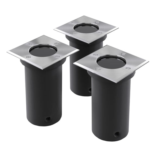 Berkfield Outdoor Ground Lights 3 pcs Square