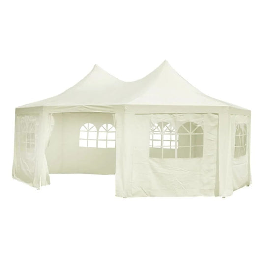 Berkfield Octagonal Party Tent Cream 6 x 4.4 x 3.5 m