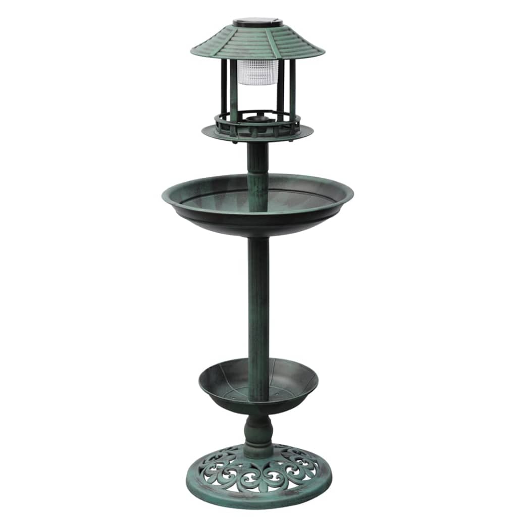 Berkfield Bird Bath/ Feeder with Solar Light