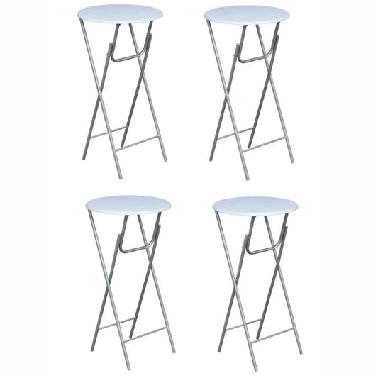 Berkfield Bar Tables 4 pcs with MDF Tabletop White