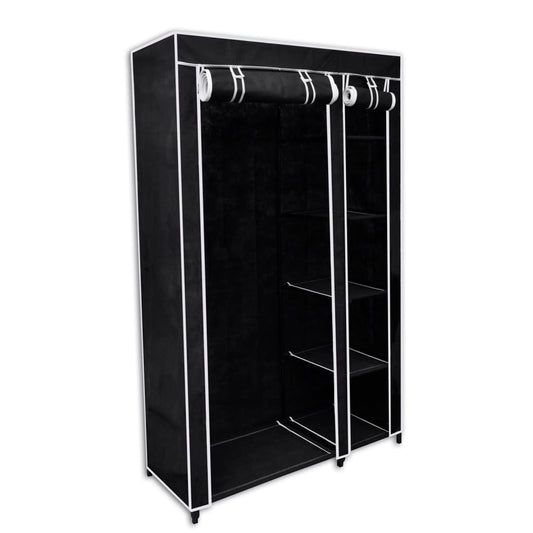 Berkfield Folding Wardrobe Black 110x45x175 cm