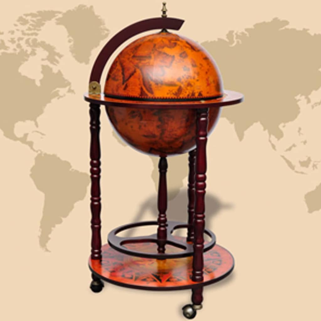 Berkfield Globe Bar Wine Stand Eucalyptus Wood