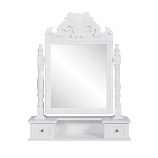 Berkfield Vanity Makeup Table with Rectangular Swing Mirror MDF