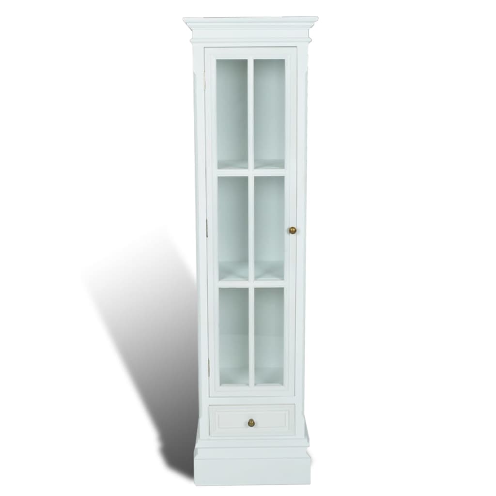 Berkfield Chic Bookcase Cabinet with 3 Shelves White Wooden