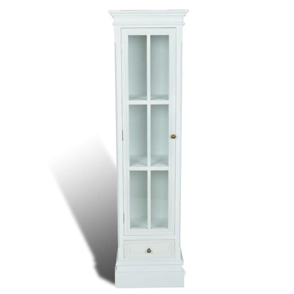 Berkfield Chic Bookcase Cabinet with 3 Shelves White Wooden