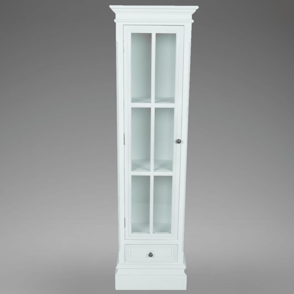 Berkfield Chic Bookcase Cabinet with 3 Shelves White Wooden