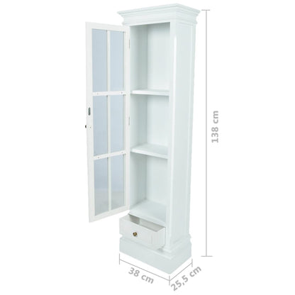Berkfield Chic Bookcase Cabinet with 3 Shelves White Wooden