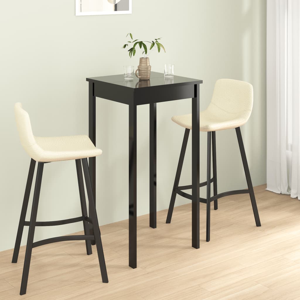 Berkfield Bar Table MDF Black 55x55x107 cm