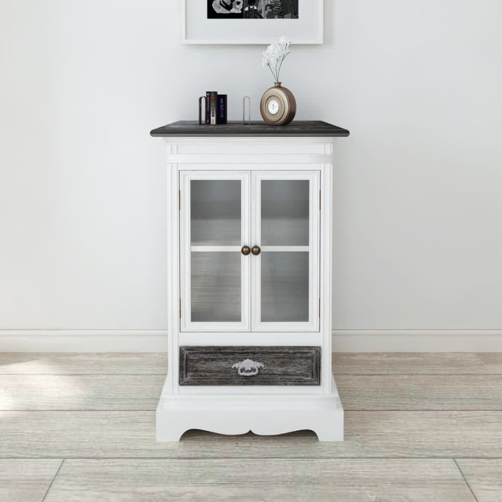 Berkfield Cabinet 2 Doors 1 Drawer White Wood