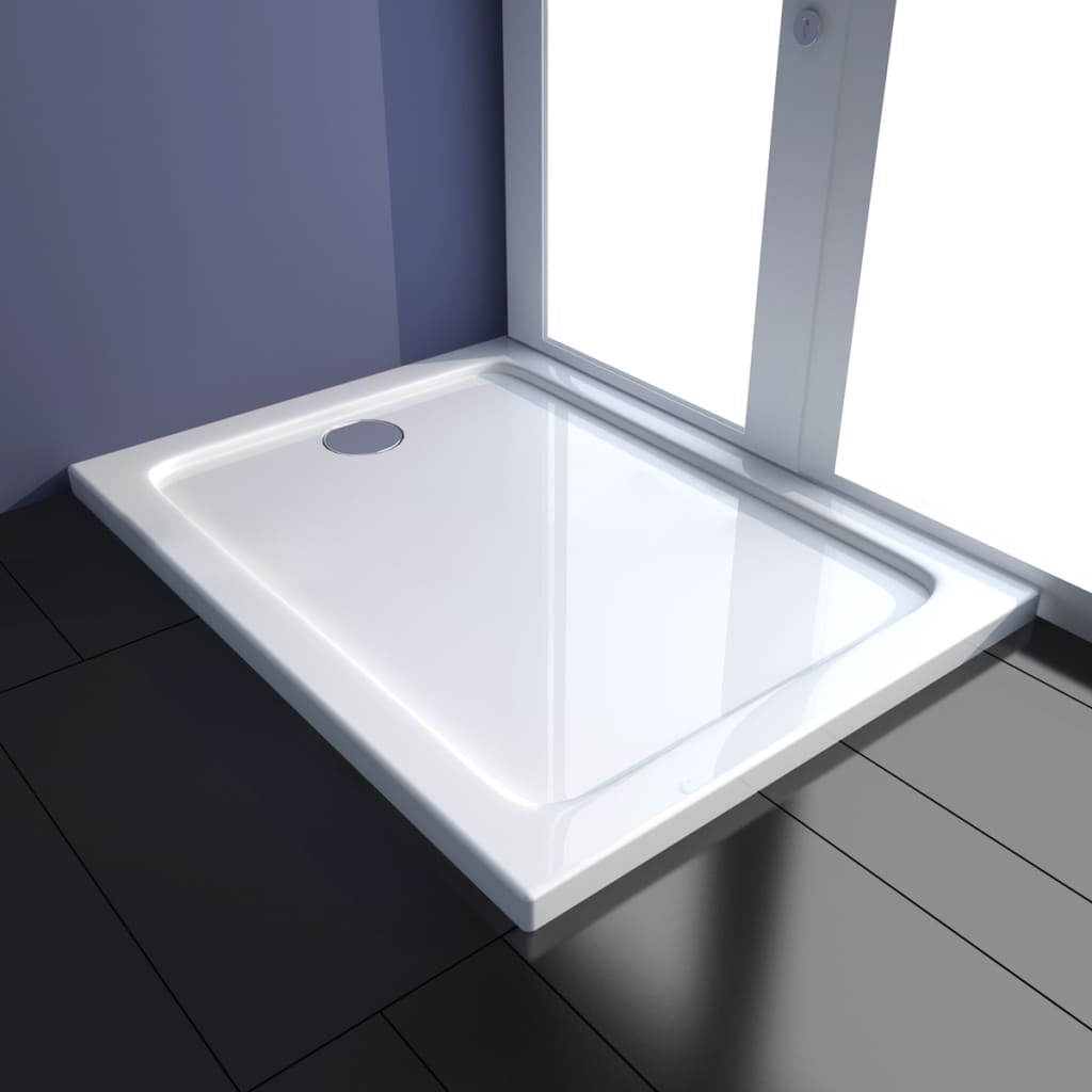 Berkfield Rectangular ABS Shower Base Tray 80 x 100 cm