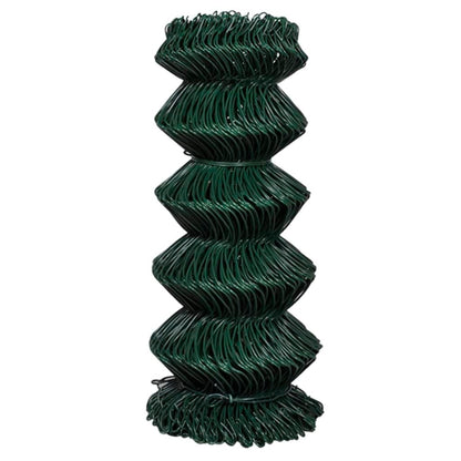 Berkfield Chain Link Fence Steel 0,8x15 m Green
