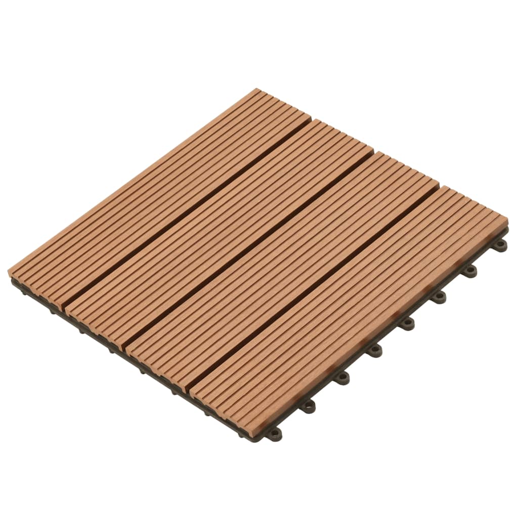 Berkfield WPC Tiles 30x30cm 11pcs 1m2 Brown