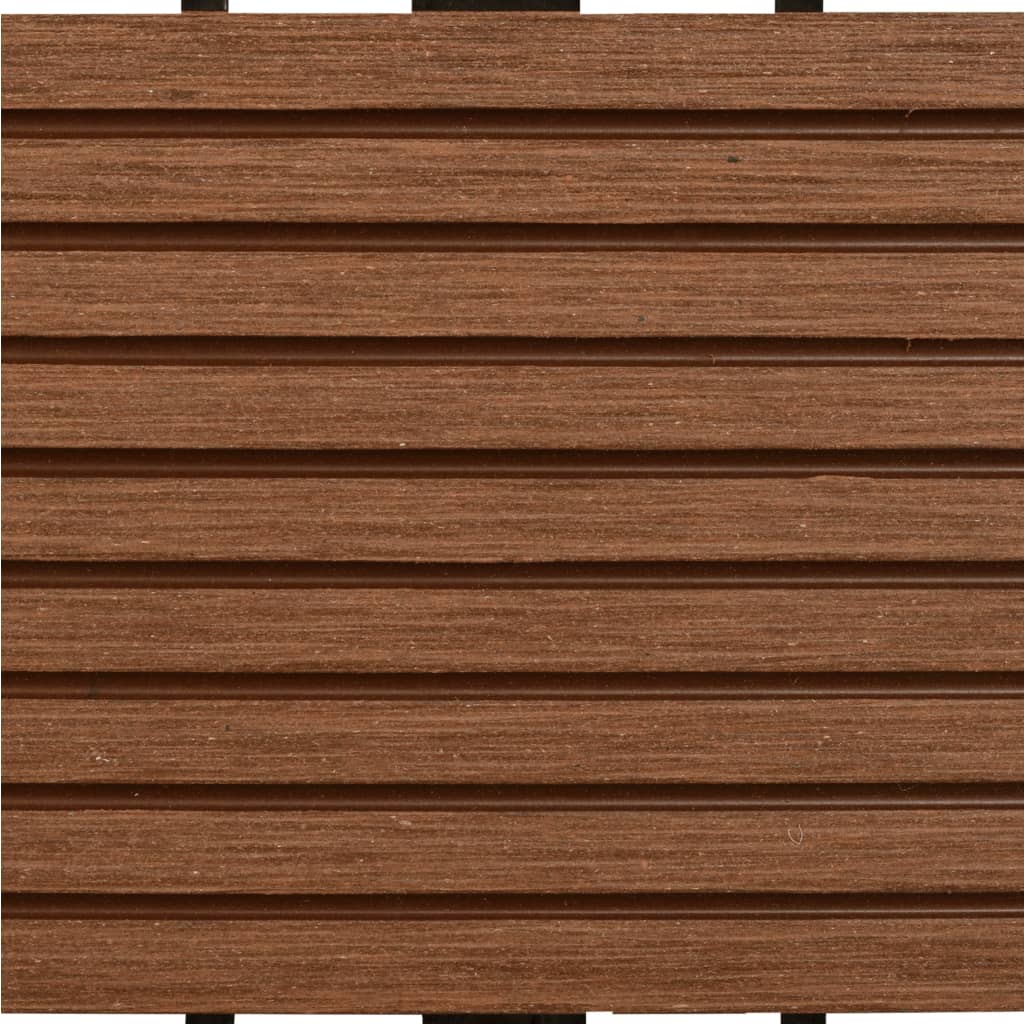 Berkfield WPC Tiles 30x30cm 11pcs 1m2 Brown