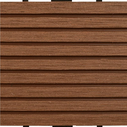 Berkfield WPC Tiles 30x30cm 11pcs 1m2 Brown