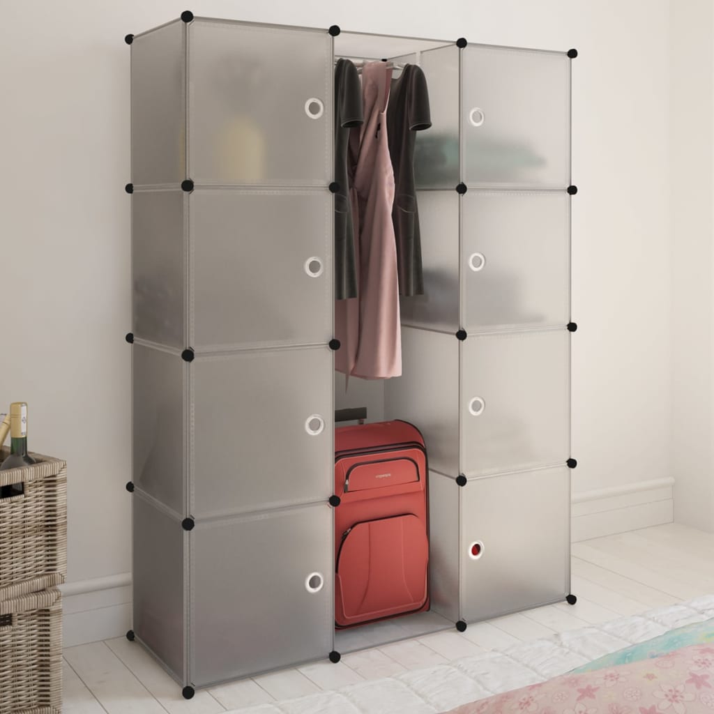 Berkfield Modular Cabinet with 9 Compartments 37x115x150 cm White