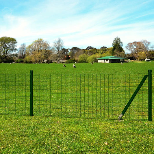Berkfield Euro Fence Steel 25x1.0 m Green