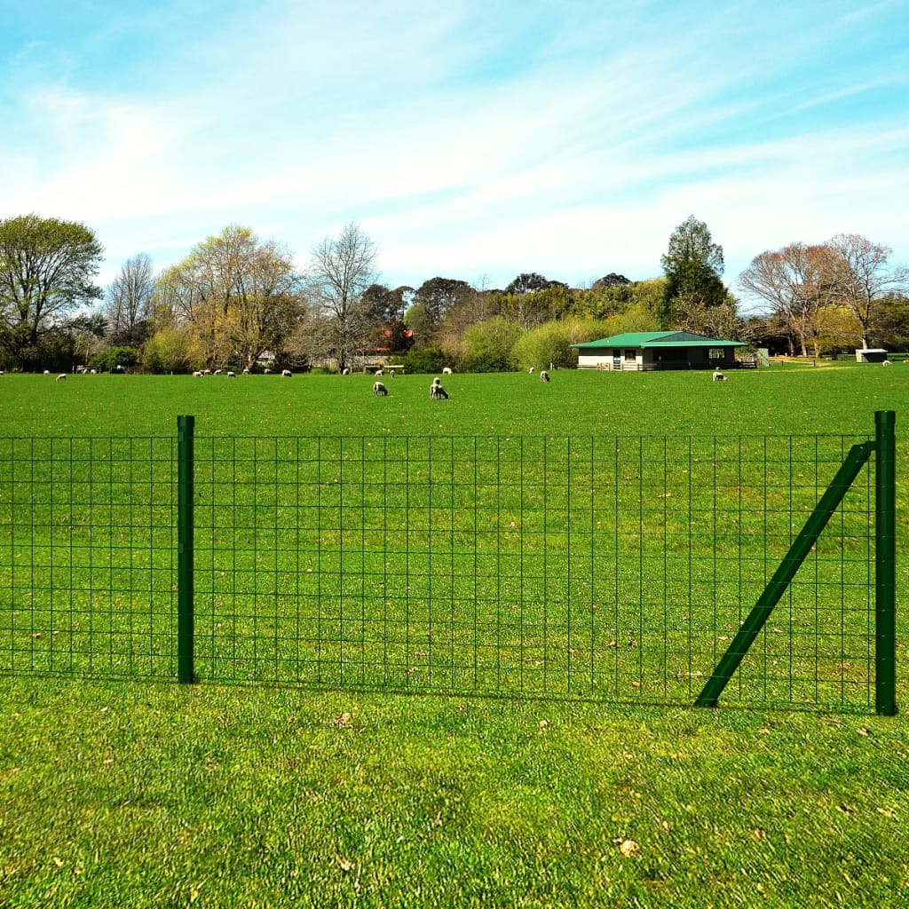Berkfield Euro Fence Steel 25x1.5 m Green