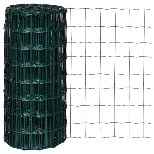Berkfield Euro Fence Steel 10x0.8 m Green