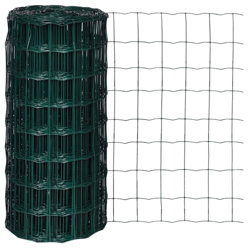 Berkfield Euro Fence Steel 25x0.8 m Green
