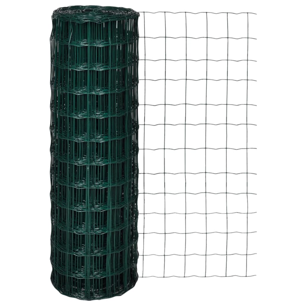 Berkfield Euro Fence Steel 25x1.2 m Green