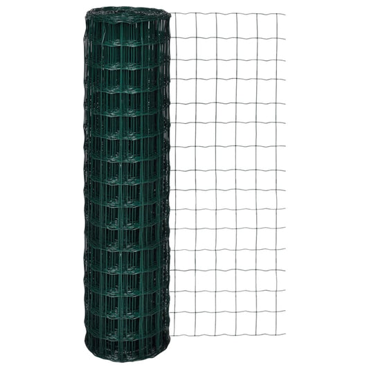 Berkfield Euro Fence Steel 25x1.5 m Green