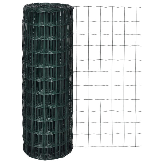 Berkfield Euro Fence Steel 10x1.0 m Green
