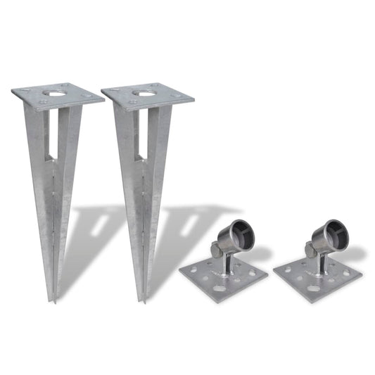 Berkfield Strive Post Spikes 2 pcs Steel
