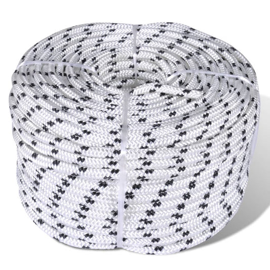 Berkfield Braided Rope Coil Boat Line Polyester 6 mm x 50 m