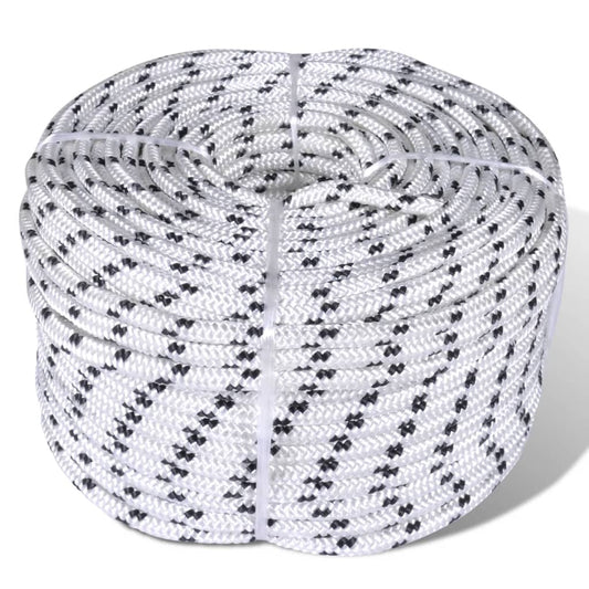 Berkfield Braided Rope Coil Boat Line Polyester 12 mm x 50 m