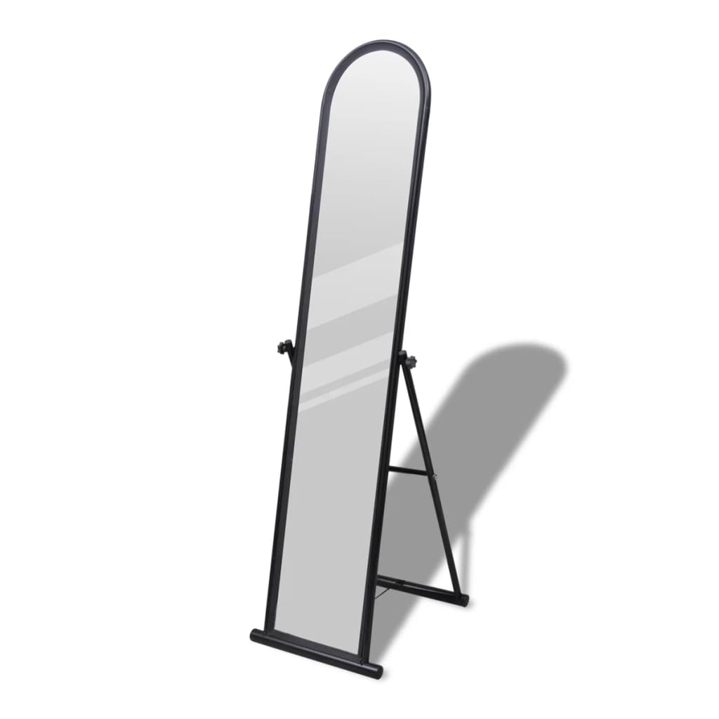 Berkfield Free Standing Floor Mirror Full Length Rectangular Black