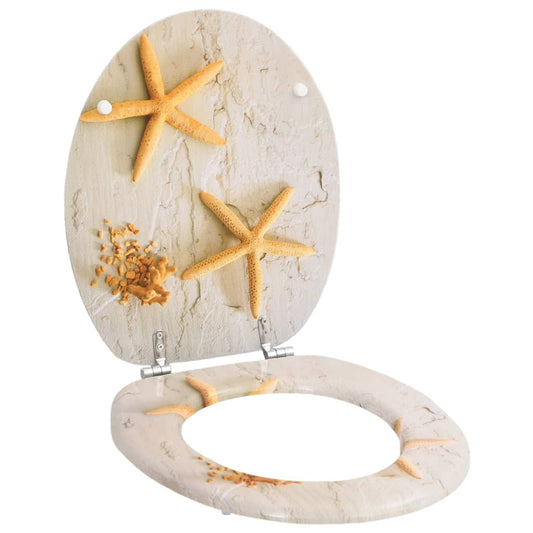 Berkfield WC Toilet Seat MDF Lid Starfish