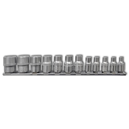 Berkfield Torx Star Socket Set 12 pcs with Clip Strip
