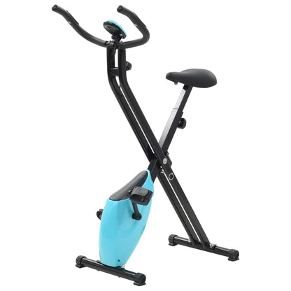 Berkfield Magnetic Exercise X-Bike with Pulse Measurement Black and Blue
