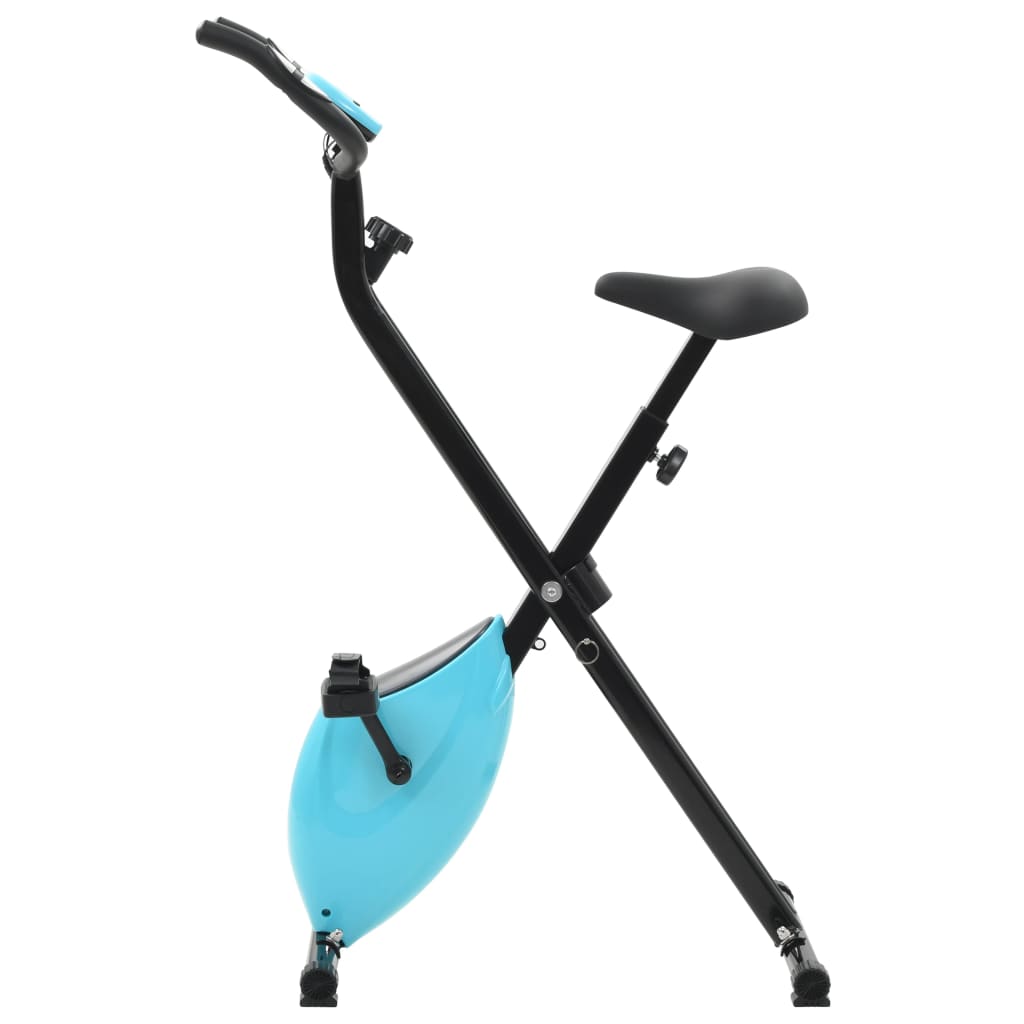 Berkfield Magnetic Exercise X-Bike with Pulse Measurement Black and Blue